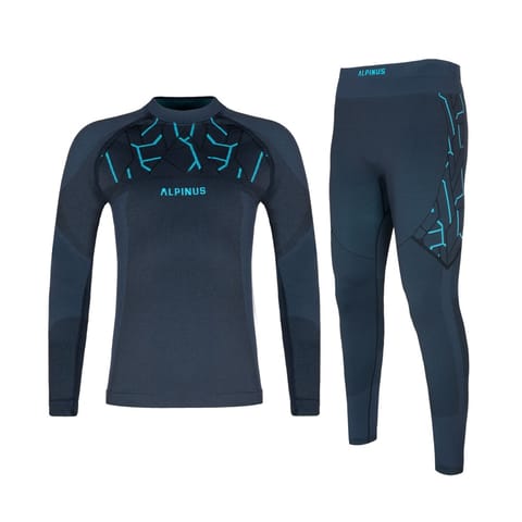 ⁨Bielizna termoaktywna dla chłopców Alpinus Tactical Gausdal Set grafitowo-niebieska SI8922 - SI8924 120-136⁩ w sklepie Wasserman.eu
