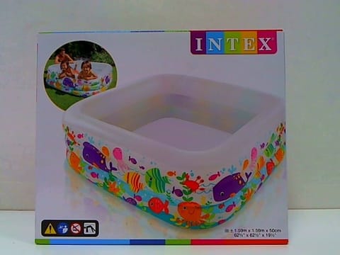 ⁨Intex 57471 above ground pool Inflatable pool Square 340 L Multicolour⁩ at Wasserman.eu