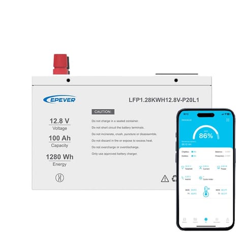 ⁨Akumulator Epever LiFePO4 12.8V 100Ah⁩ w sklepie Wasserman.eu