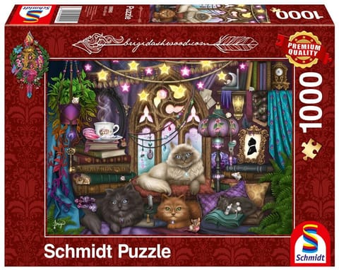 ⁨Puzzle 1000 Brigid Ashwood, Koty, herbata i książk⁩ w sklepie Wasserman.eu