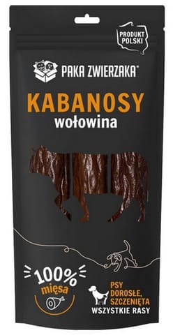 ⁨Paka Zwierzaka Kabanosy Wołowina 3szt 80g⁩ w sklepie Wasserman.eu