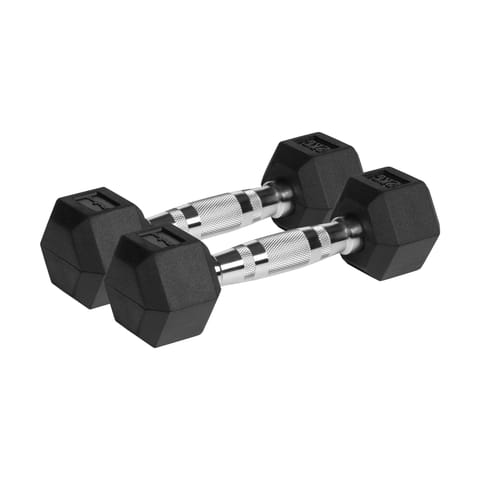 ⁨Hantle żeliwne gumowane HEX 2x2 kg REBEL ACTIVE⁩ w sklepie Wasserman.eu