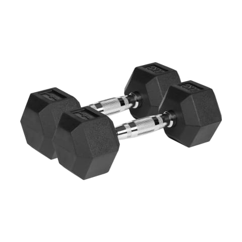 ⁨Hantle żeliwne gumowane HEX 2x4 kg REBEL ACTIVE⁩ w sklepie Wasserman.eu