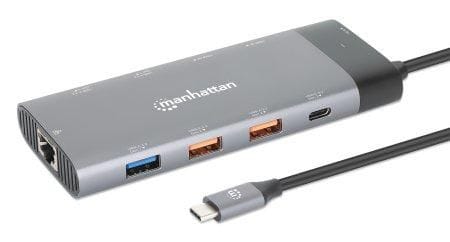 ⁨Manhattan Usb-C Dock/Hub, Ports (X10):⁩ w sklepie Wasserman.eu