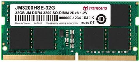 ⁨Pamięć TRANSCEND (SODIMM/DDR4/32 GB/3200MHz/1.2V/22 CLCL/SINGLE)⁩ w sklepie Wasserman.eu