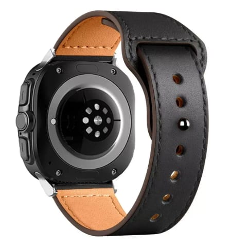 ⁨Pasek Leatherfit do Samsung Galaxy Watch Ultra (47 mm) Black⁩ w sklepie Wasserman.eu