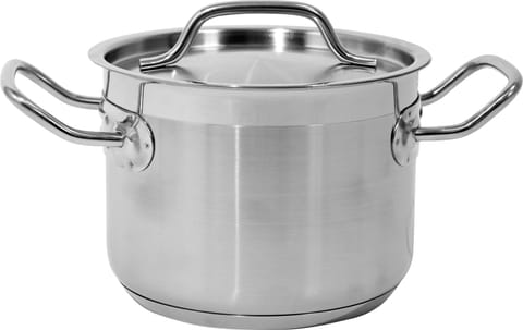 ⁨HIGH POT WITH STAINLESS STEEL LID 16X12 CM⁩ at Wasserman.eu