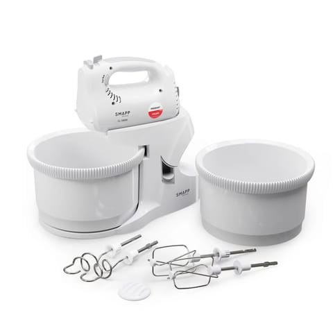 ⁨SMAPP Hand Mixer with 2 bowls 451.66 White⁩ at Wasserman.eu