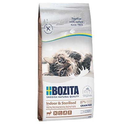 ⁨BOZITA Indoor & Sterilised Grain free Reindeer - sucha karma dla kotów wysterylizowanych - 2kg⁩ w sklepie Wasserman.eu