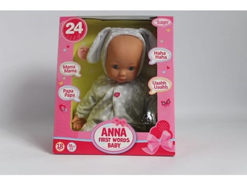 ⁨PROMO Bayer Baby Doll Anna First Words Clothes Rabbit 38cm 93822AC⁩ at Wasserman.eu