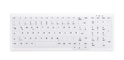 ⁨CHERRY AK-C7000 keyboard Medical RF Wireless + USB QWERTZ German White⁩ at Wasserman.eu