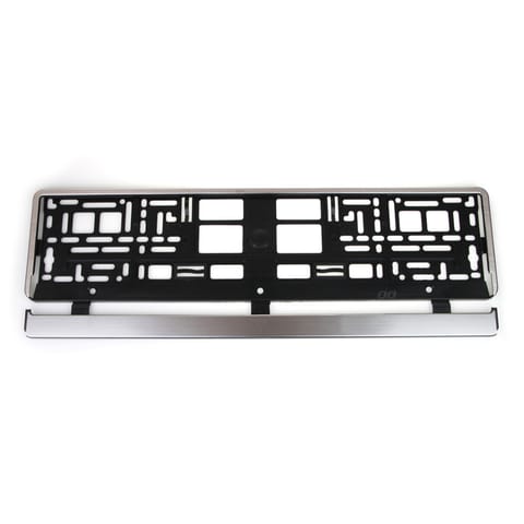 ⁨01646 License plate frame - silver brushed⁩ at Wasserman.eu