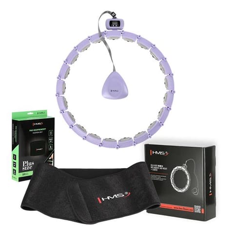 ⁨VIOLET HHM14 MAGNETIC HULA HOOP SET WITH HMS COUNTER + BR163 BLACK PLUS SIZE BELT⁩ at Wasserman.eu