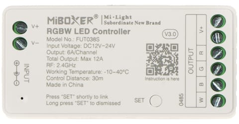 ⁨STEROWNIK OŚWIETLENIA LED FUT038S 2.4 GHz, RGBW 12 ... 24 V DC MiBOXER / Mi-Light⁩ w sklepie Wasserman.eu