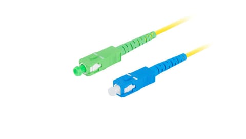 ⁨Fiber optic patchcord Sm Sc / Apc-Sc / Upc Simplex 3.0mm 2M yellow⁩ at Wasserman.eu