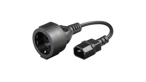 ⁨Adapter Zasilania IEC320 C14 na Schuko F Gniazdo 23cm⁩ w sklepie Wasserman.eu