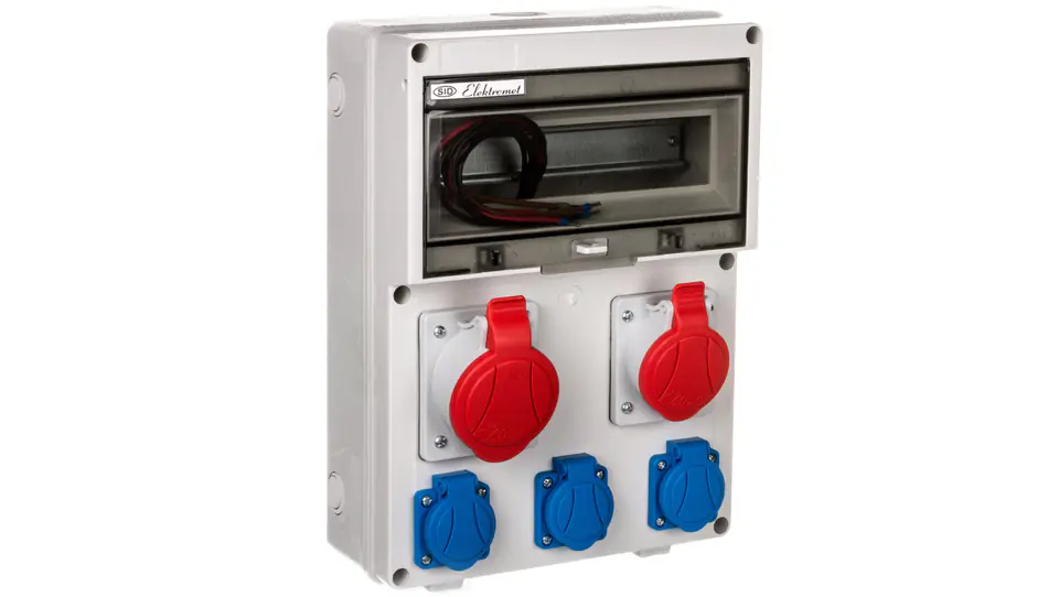 ⁨Building switchgear 12 modules 1x16A 5P 400V, 1x32A 5P 400V, 3x16A 2P+Z RSE-04 IP54 942091⁩ at Wasserman.eu