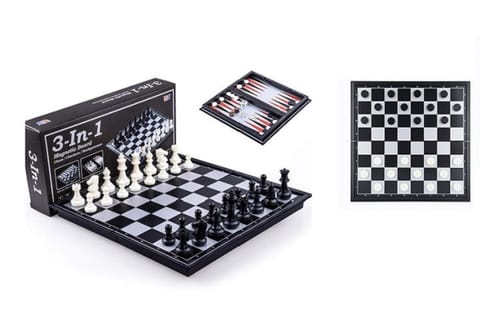 ⁨Chess set 3in1 magnet.plast.31,5x31,5cm WKGRA-7 17905⁩ at Wasserman.eu