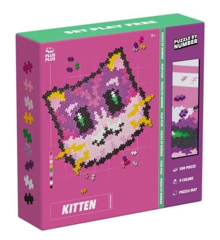 ⁨Plus Plus Bricks Puzzle by number Cat - 500 pieces 3960⁩ at Wasserman.eu