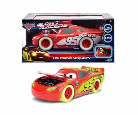 ⁨Samochód Lightning McQueen Glow Racers Cars 1:24 Jada⁩ w sklepie Wasserman.eu