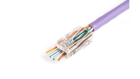 ⁨Wtyk RJ45 (8P8C) przelotowy kat.6 nieekranowany AWG 26-24 /woreczek zawiera 100szt./ X-ML-6U-EZ⁩ w sklepie Wasserman.eu