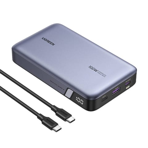 ⁨Powerbank 20000mAh Ugreen PB720, USB + 2x USB-C, 100W PD (szary)⁩ w sklepie Wasserman.eu