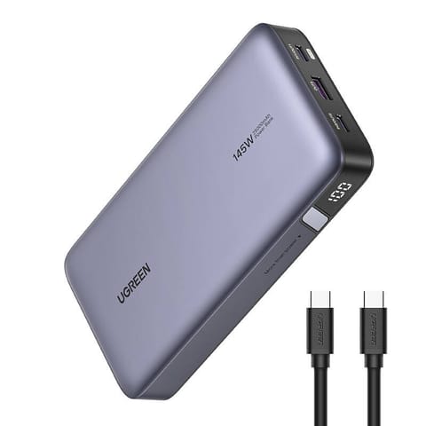 ⁨Powerbank 25000mAh Ugreen PB205, USB + 2x USB-C, 145W PD (szary)⁩ w sklepie Wasserman.eu