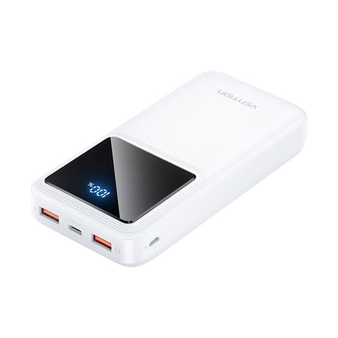 Powerbank, Vention, FHLW0, 20000mAh, Micro-USB, USB-C, 2xUSB-A, 22.5W (biały) w sklepie Wasserman.eu