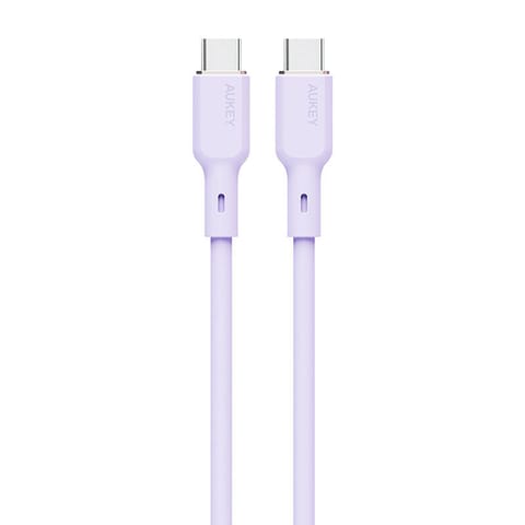 ⁨Kabel USB-C do USB-C Aukey CB-SCC101, 100W, 1m (lawendowy)⁩ w sklepie Wasserman.eu