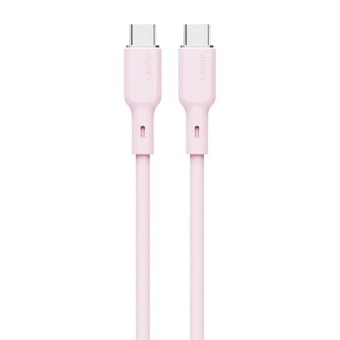 ⁨Kabel USB-C do USB-C Aukey CB-SCC102, 100W, 1.8m (różowy)⁩ w sklepie Wasserman.eu