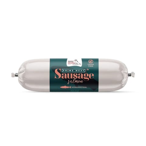 ⁨SYTA MICHA Prime Meat Sausage Salmon  - Dog treat - 80g⁩ at Wasserman.eu