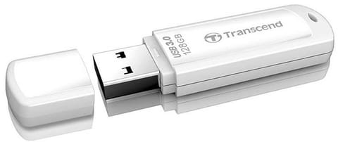 ⁨Pendrive (USB stick) TRANSCEND 128 GB White⁩ at Wasserman.eu