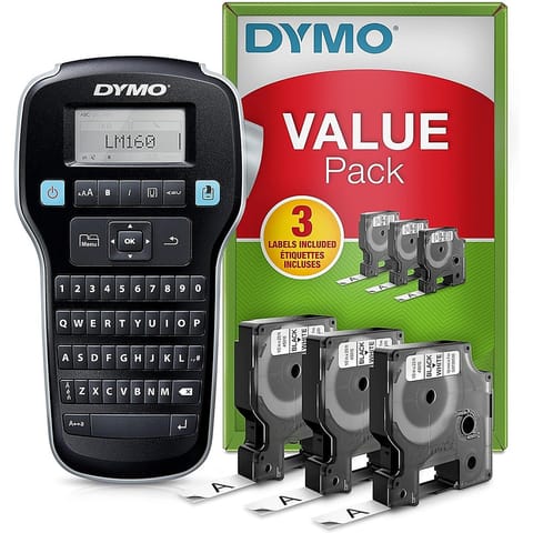 ⁨DYMO LabelManager LM160 label printer Thermal transfer Wireless D1 QWERTY +3xS0720530⁩ at Wasserman.eu