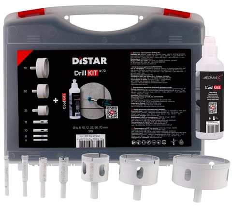 ⁨Zestaw do wiercenia Distar DrillKIT 6-70 z CoolGEL⁩ w sklepie Wasserman.eu