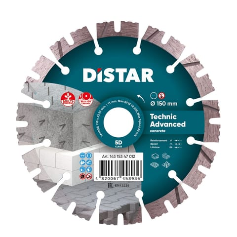 ⁨Diamentowa tarcza tnąca 1A1RSS 150 Distar Technic Advanced⁩ w sklepie Wasserman.eu