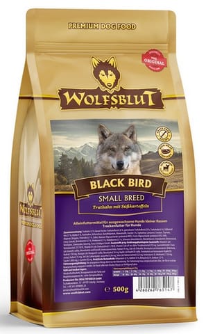 ⁨Wolfsblut Dog Black Bird Adult Small - turkey and sweet potatoes 500g⁩ at Wasserman.eu