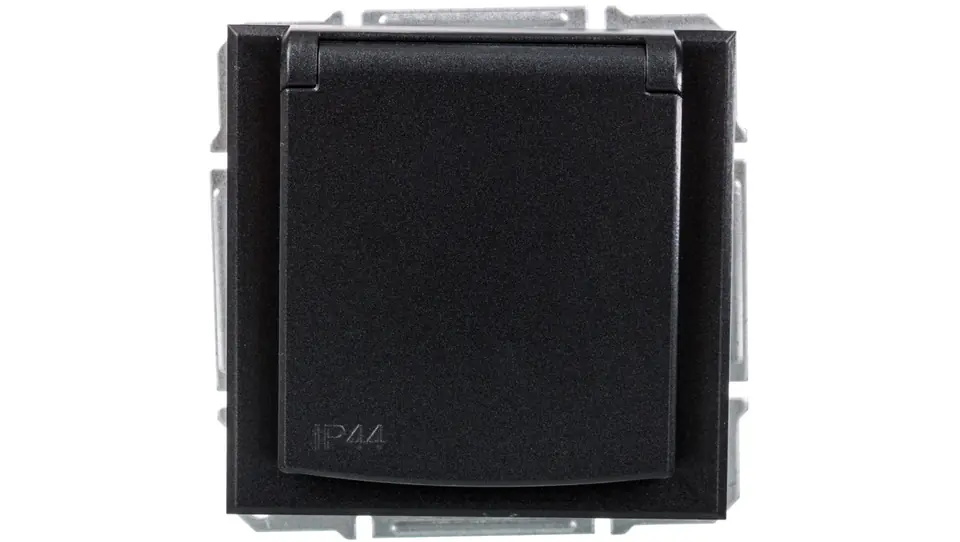 ⁨ASFORA Socket 2P+PE IP44 for frame system anthracite EPH2800671⁩ at Wasserman.eu