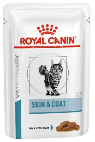 ⁨Royal Canin Veterinary Care Nutrition Feline Skin & Coat saszetka 85g⁩ w sklepie Wasserman.eu
