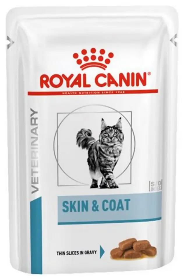 ⁨Royal Canin Veterinary Care Nutrition Feline Skin & Coat saszetka 85g⁩ w sklepie Wasserman.eu