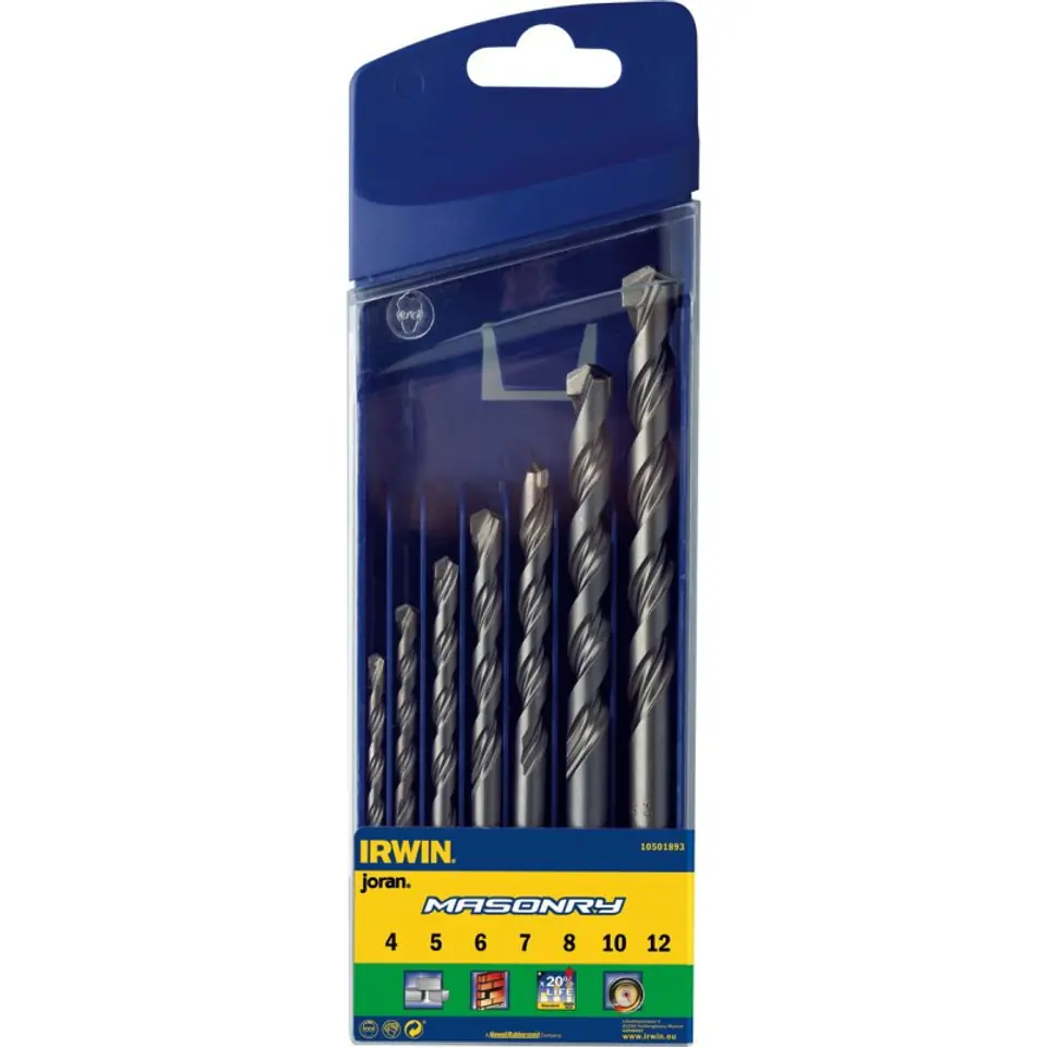 ⁨KOMPLET WIERTEŁ DO BETONU MASONRY 7 SZTUK 4-12MM⁩ w sklepie Wasserman.eu