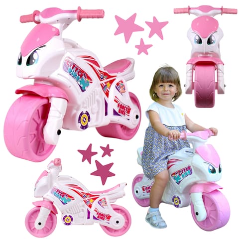 ⁨Motorcycle ride-on pink-white TechnoK 6450 p2 ride-on auto vehicle⁩ at Wasserman.eu