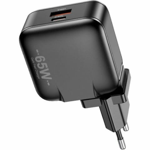 ⁨AWEI ład. siec. PD55-EU 65W USB + USB-C czarna/black GaN⁩ w sklepie Wasserman.eu