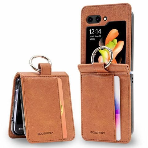 ⁨Mercury Basic Diary Sam Z Flip6 F741 jasnobrązowy/light brown⁩ w sklepie Wasserman.eu