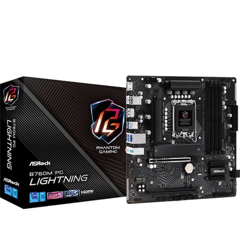 ⁨Płyta główna ASROCK B760M PG LIGHTNING LGA1700 MICRO ATX⁩ w sklepie Wasserman.eu