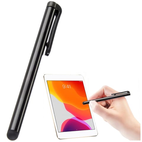 ⁨Rysik pojemnościowy metalowy dotykowy do ekranów telefonu tabletu Alogy Stylus Pen Universal Czarny⁩ w sklepie Wasserman.eu