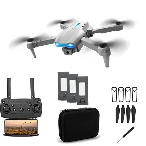 ⁨E99 Pro Drone | Drone + 3 batteries + pouch set | 1800mAh⁩ at Wasserman.eu