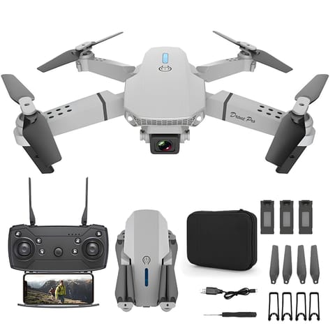 ⁨E88 Pro Drone | Drone + 3 batteries + pouch set | 1800mAh⁩ at Wasserman.eu