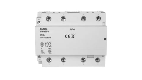 ⁨Stycznik modułowy instalacyjny 100A 4Z 230V AC typ: STM-100-40 EXT10000302⁩ w sklepie Wasserman.eu