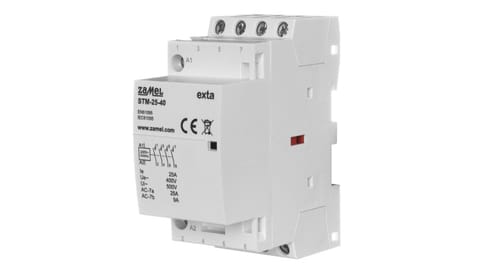 ⁨Stycznik modułowy instalacyjny 25A 4Z 230V AC, typ: STM-25-40 EXT10000295⁩ w sklepie Wasserman.eu