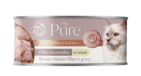 ⁨PET REPUBLIC Breast chicken fillet in gravy - wet cat food - 80g⁩ at Wasserman.eu